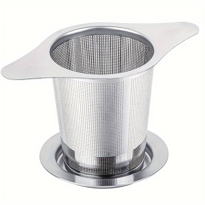Stainless Steel Tea Infuser With Dual Handles – Extra Fine Mesh Strainer For Loose Leaf & Herbal Teas, Fits Most Cups & Pots, Includes Lid For & Storage Coffee, Tea & Espresso Shop Online at Dubai Trades 2