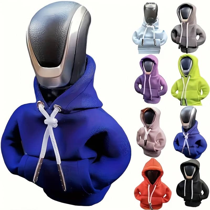 Stylish Mini Car Gear Shift Cover Hoodie – Polyester, Interior Accessory For Fashionable Gear Knob Decoration Automotive Shop Online at Dubai Trades 2