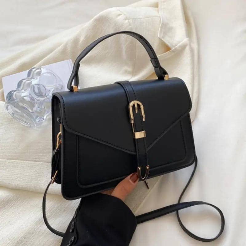 Stylish Minimalist Crossbody Bag Featuring A Top Handle And Flap For Women – A Solid Purse With Design. Clothing, Shoes & Jewelry Shop Online at Dubai Trades 2