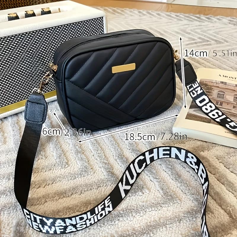 Stylish Striped Quilted Square Crossbody Bag, Faux Leather Shoulder Bag, Perfect Sling Bag For Daily Use Clothing, Shoes & Jewelry Shop Online at Dubai Trades 2