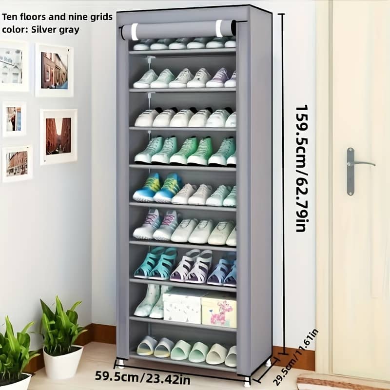 Suitcase Organizer Bag 10 Layers/9 Compartments Simple Shoe Rack Combination Storage Shoe Cabinet Fabric Shoe Cabinet Shoe Cabinet Clothing, Shoes & Jewelry Shop Online at Dubai Trades 2