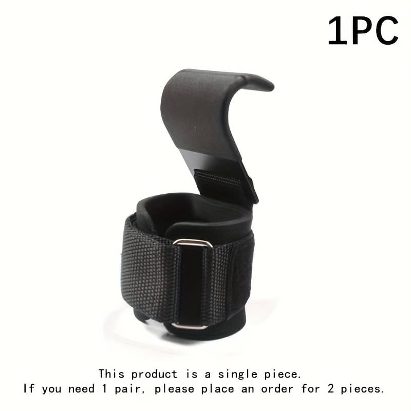 1 Pair Heavy Duty Adjustable Wrist Straps For Weightlifting & Deadlifts – Black Padded Grip Enhancers With Metal Clasp For , Premium Workout Equipment For Accessories Shop Online at Dubai Trades 2