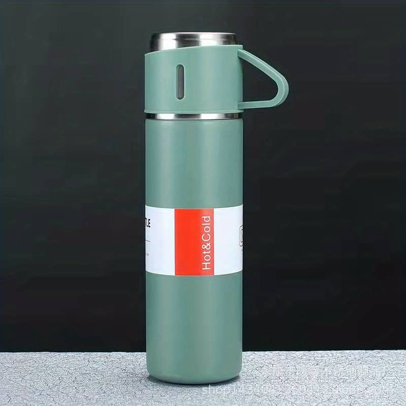 1pc Stainless Steel Thermal Mug, 500ml/16.9oz, Vacuum Insulated, Lead Free, Reusable, Hand Wash Only, Multipurpose, With Cup, For Adult, Coffee, Hot Drink, Cold Drink, Water Coffee Cups & Mugs Shop Online at Dubai Trades 2