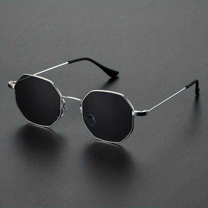 1pc Vintage-inspired Geometric Frame Glasses For Men – Classic , With Round Lenses, Perfect Accessory For Everyday Attire, Everyday Glasses | Geometric | Durable Glasses Accessories Shop Online at Dubai Trades 2