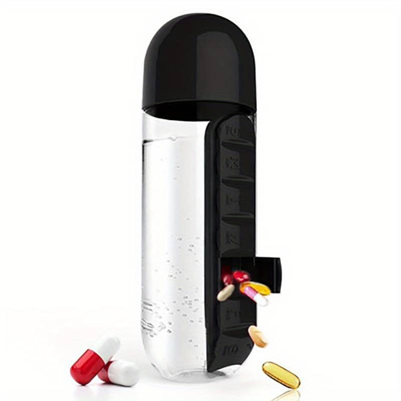 20oz Portable Water Bottle With Built-in Pill Box – Outdoor Camping & Travel! Camping & Hiking Shop Online at Dubai Trades 2