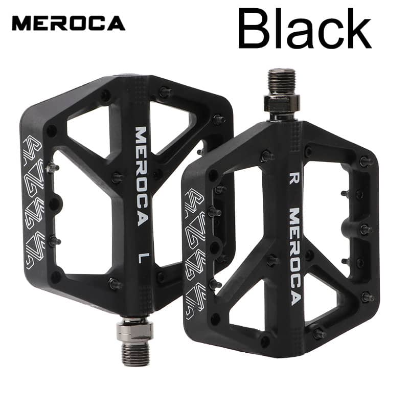Bike Pedals Flat, Mtb Bike Pedals Nylon Bearing 9/16″, Bicycle Road Bike Pedals Lightweight Wide For Bmx Stationary Cycling Shop Online at Dubai Trades 2