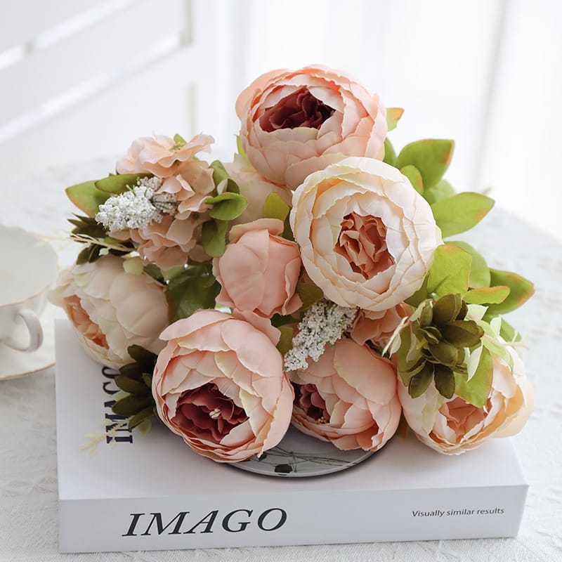 Elegant Vintage-inspired Artificial – Flowers With Greenery, Living Room, Dining Table Decor & Wedding Celebrations – Plastic, No Battery Required Artificial Flowers Shop Online at Dubai Trades 2
