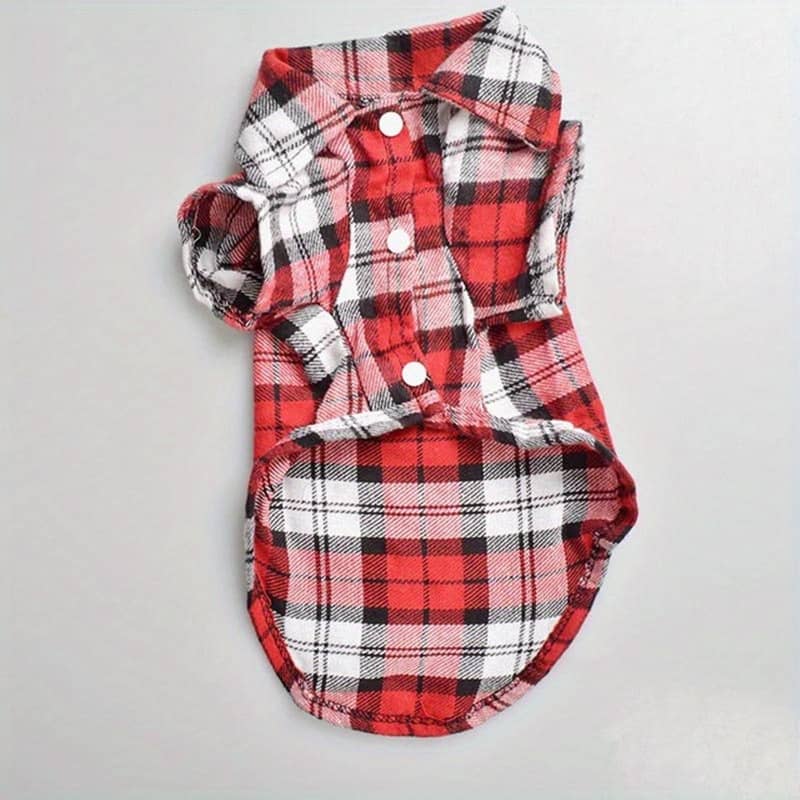 Stylish Plaid Shirt Coat For Small Dogs And Cats – Your Pet Looking Cute And Cozy! Christmas Gift Apparel & Accessories Shop Online at Dubai Trades 2