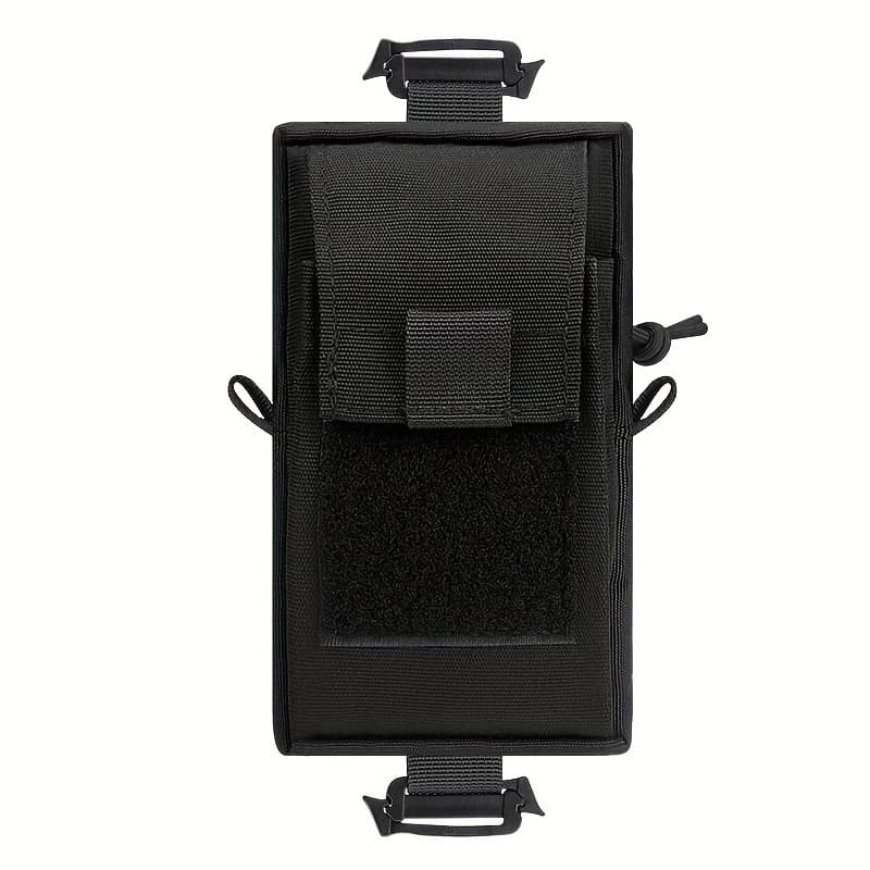 Tactical Polyester Backpack Strap Pouch – Smartphone Attachment Bag For Hiking, Compatible With Mobile Phones Up To 6.7 Inches, No Battery – Multiple Storage Compartments Accessories Shop Online at Dubai Trades 2