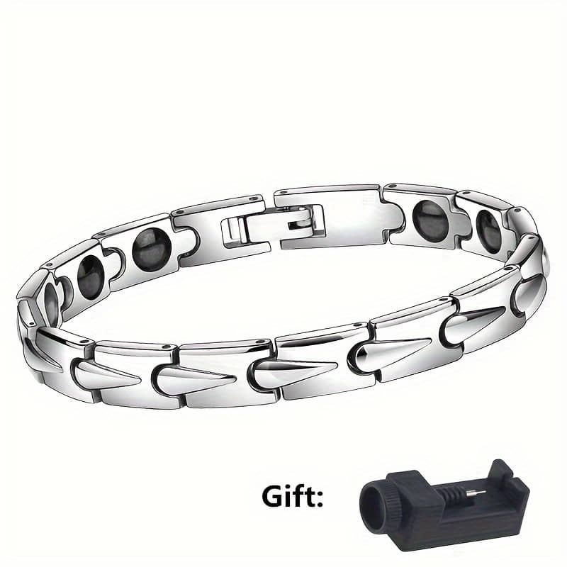 Titanium Steel Bracelet In Of A Water Drop, Suitable For Men And Women, A Fashionable Couple Bracelet, A Healthy Gift To Give To Your , Family, . Bracelets Shop Online at Dubai Trades 2