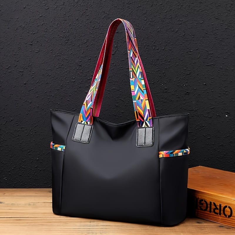 Tote Bag, Shoulder Bag With Multicolor Strap, Handbag For Commute Clothing, Shoes & Jewelry Shop Online at Dubai Trades 2