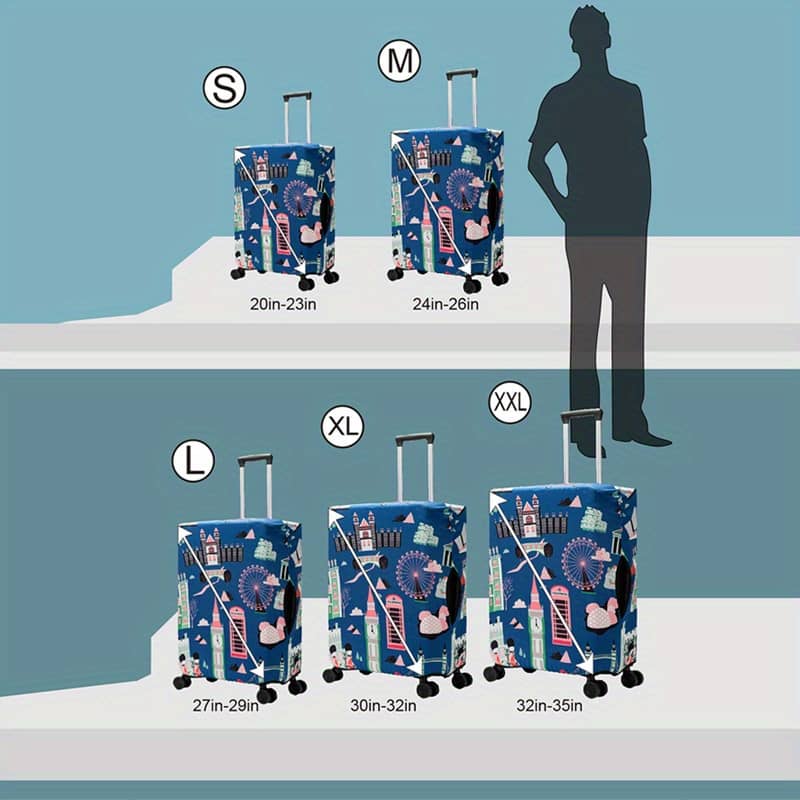 Travel Accessories, Used When Traveling, Suitcase Protective Cover With Print, High Elastic Bag Cover, Travel Suitcase Cover, Trolley Case Dust Cover Clothing, Shoes & Jewelry Shop Online at Dubai Trades 2