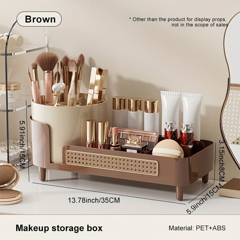 Uforu Cosmetics Storage Case Advanced Desktop Large Capacity Revolving Pen Holder Dressing Table Skin Care Storage Makeup Case, Storage Bins For Home Organization Bags & Cases Shop Online at Dubai Trades 2