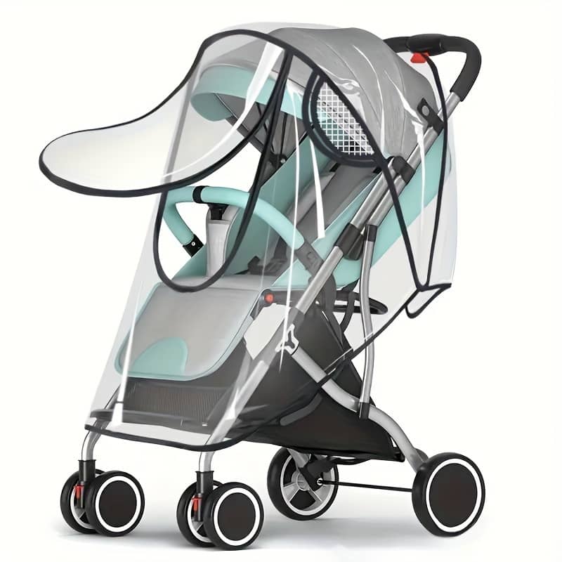Universal Baby Stroller , Rain And Wind Cover, Waterproof, Dustproof And Insect Resistant, With Breathable Design, Durable Plastic Material For Baby Strollers Accessories Shop Online at Dubai Trades 2