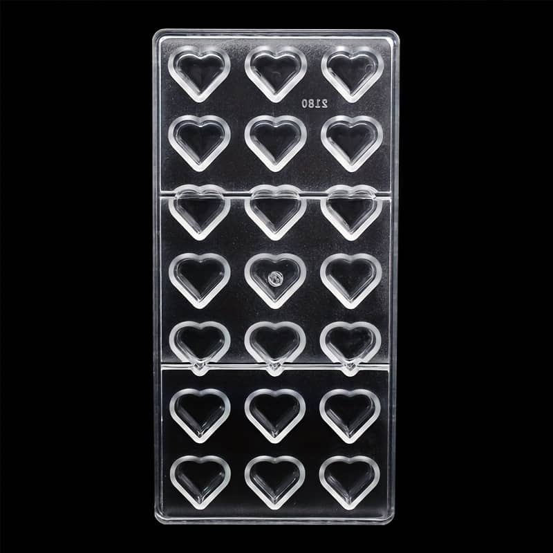 Valentine’s Day Heart-shaped Chocolate Mold: 21 Plastic Cavity Molds For Baking, Suitable For Small Heart Shapes, 1.1 Inch Bakeware Shop Online at Dubai Trades 2