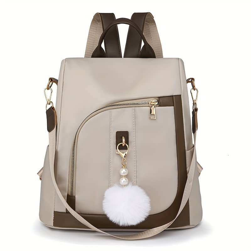 Vintage Style Women’s Backpack Solid Color Nylon Casual Multipurpose Bag With Adjustable Straps, Lightweight, Zip Closure, Polyester Lined – Baigou Clothing, Shoes & Jewelry Shop Online at Dubai Trades 2