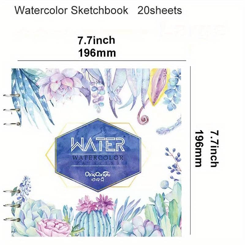 Watercolor Sketchbook – Watercolor Paper Sketch Book 20 Sheets,(300gsm) Heavyweight Paper | Loose-leaf Binding, Lay Flat Water Journal 2 Sizes Optional) Art Paper Shop Online at Dubai Trades 2