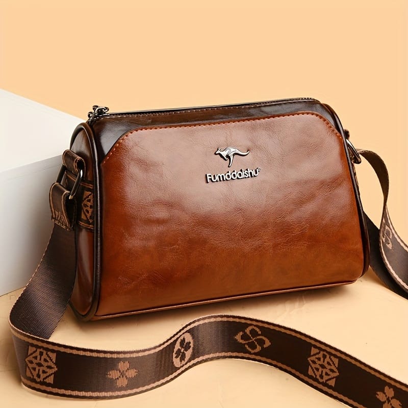 Women’s Crossbody Bag, Water-resistant Solid Color Pillow-shaped Shoulder Bag With Adjustable Strap, Zipper Closure, Polyester Lining, Paint Detail Clothing, Shoes & Jewelry Shop Online at Dubai Trades 2