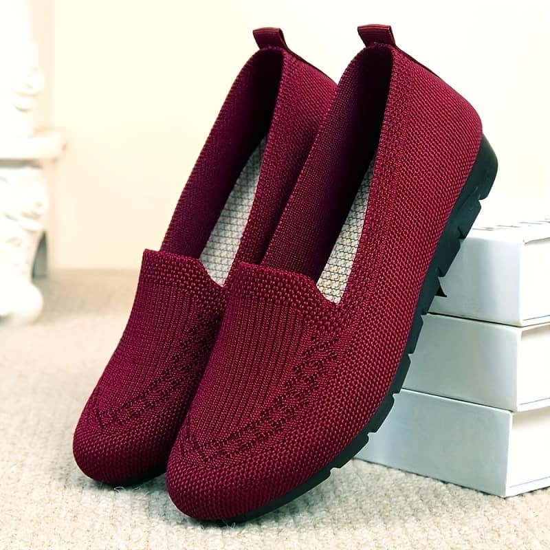 Women’s Lightweight Mesh Breathable Slip-on Loafers – Comfortable Flat Casual Shoes In Purple, Fabric Upper & , , Cute Shoes Athletic Shop Online at Dubai Trades 2