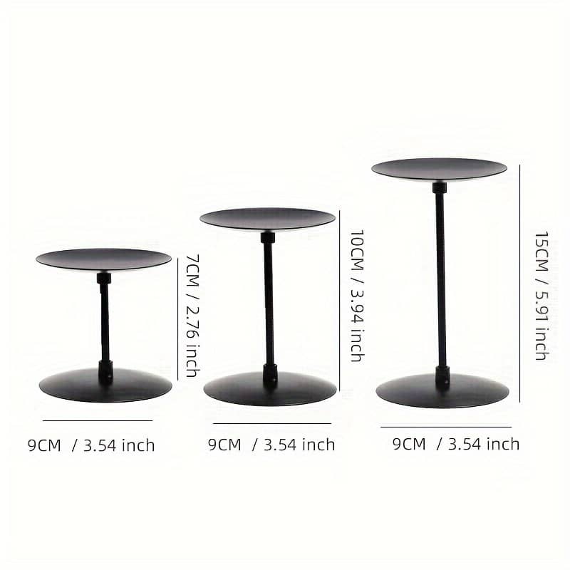 Wrought Iron Metal Black Candlestick Set Christmas Home Decoration Romantic Dining Table Props Candlesticks Shop Online at Dubai Trades 2