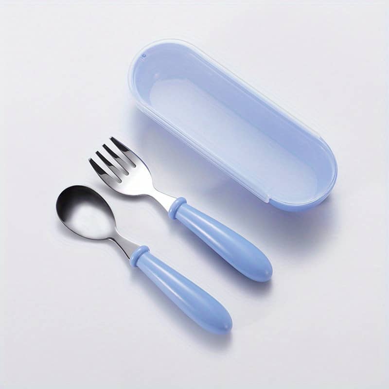 [customized] Personalized Children’s Tableware Spoon And Fork Storage Box Set, Children’s Tableware Set Easter Gift Baby Products Shop Online at Dubai Trades 2