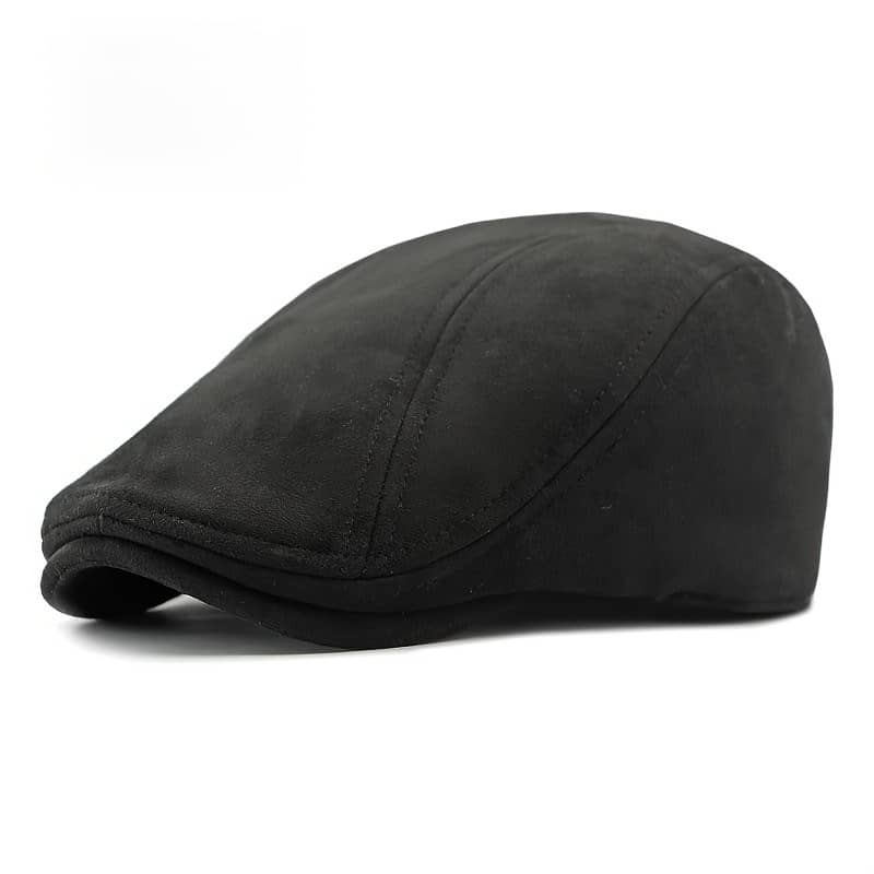 [elegant Cap] Classic Beret Hat In Brown, Black, Olive Green, And Dark Gray – Elegant British Style, 100% Polyester, Pvc-coated For Durability, Hand Or Only – , Adjustable Hat Accessories Shop Online at Dubai Trades 2