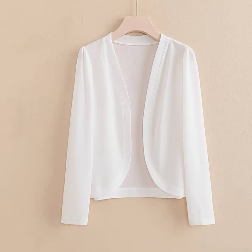Women’ Color Knit Cardigan – Elegant Long Sleeve Open Front Shawl Wrap – Polyester Knitted Breathable Windproof Outerwear For Mature Style Accessories Shop Online at Dubai Trades 2