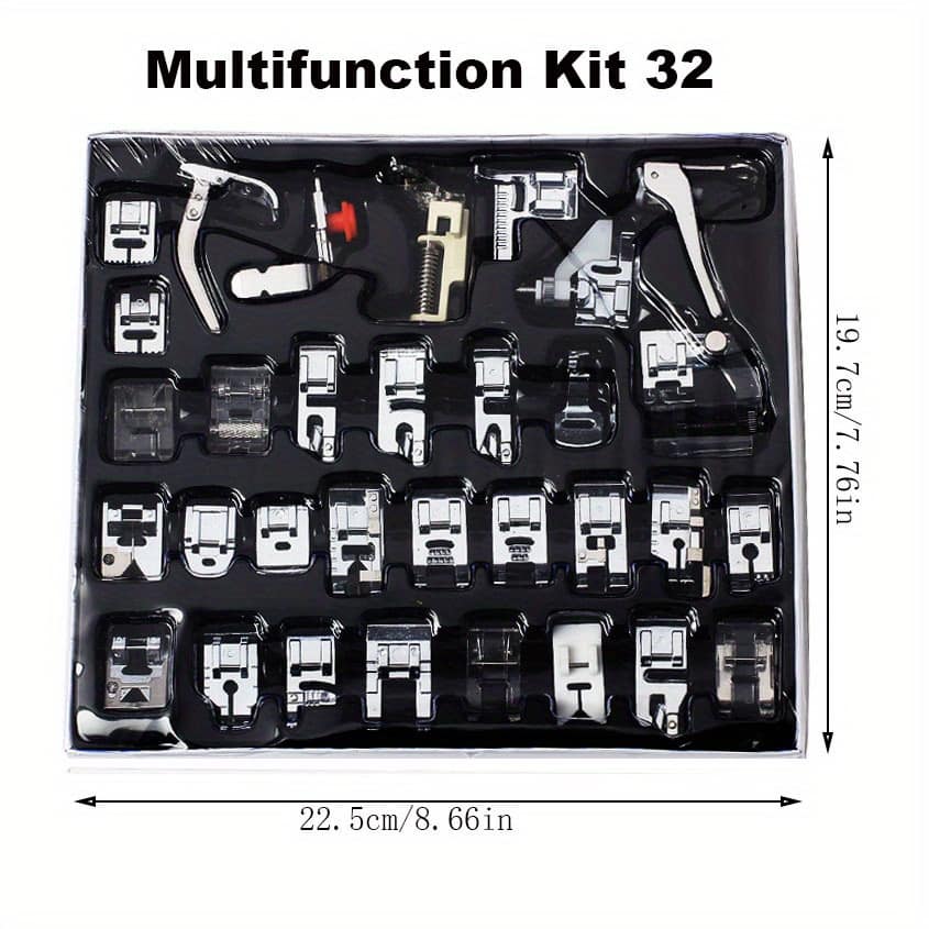 A Set Of 32pcs, 35pcs, 42pcs, 45pcs, 48pcs, 52pcs, 62pcs, 72pcs Presser Feet For Multi-functional Household Sewing Machine. Arts, Crafts & Sewing Shop Online at Dubai Trades 2