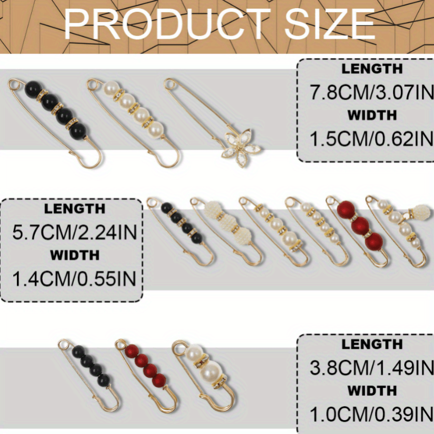 12pcs Adjustable Waist Tightener Buckle Pants Adjustment Clip For Jeans, Skirts, Pants, Collar Buckle Brooch Pins Brooches & Pins Shop Online at Dubai Trades 2