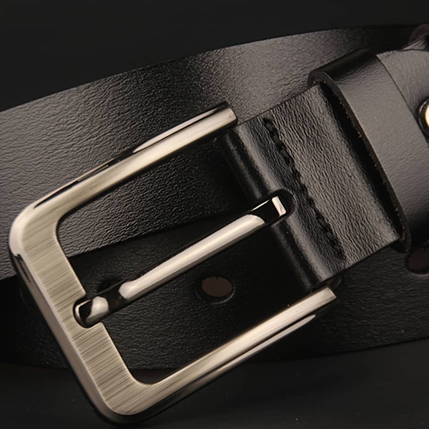 1pc Genuine Leather Large Pin Buckle Belt For Men, Men’s Accessories Accessories Shop Online at Dubai Trades 2