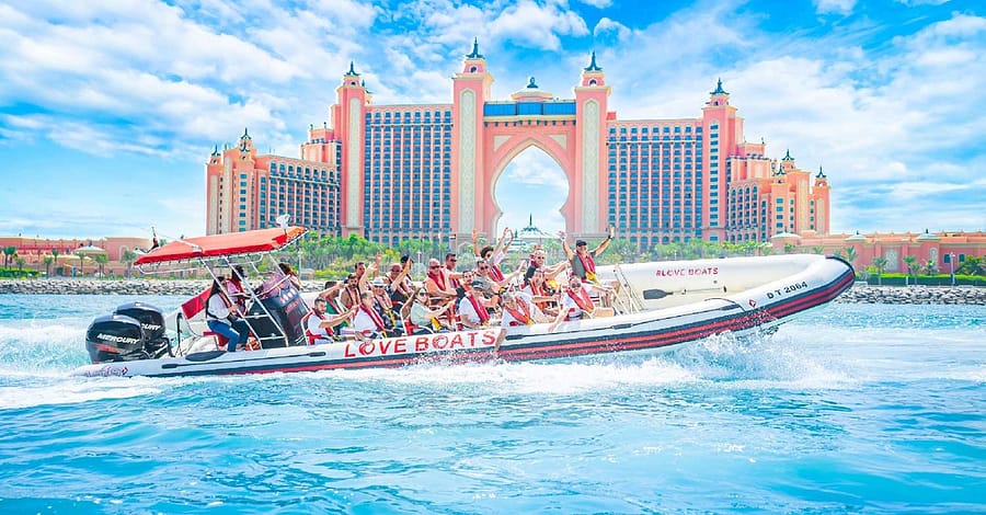 90-Min Sightseeing Speedboat Cruise With Photo Stops, Music, & More Dubai package Shop Online at Dubai Trades 2