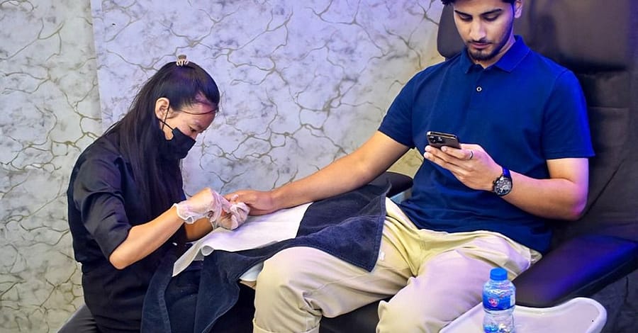 Classic Hair Cut & Beard, Mani Pedi & Foot Scrub, Facial Steam & More Dubai other Shop Online at Dubai Trades 2