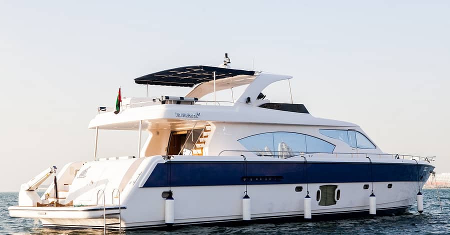 Embark On A Luxury Dubai Marina Yacht Cruise At Media Waves Yachts! Dubai activities Shop Online at Dubai Trades 2