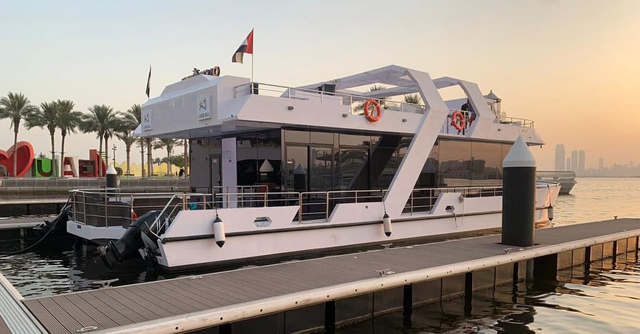 Dubai Canal Dinner Cruise With House Or Soft Beverages On Luxury Boat Dubai restaurants Shop Online at Dubai Trades 2