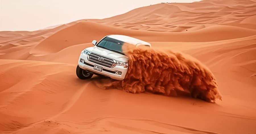 Evening Desert Safari + Bbq, Sandboarding & Camel Ride For Up To 6 Dubai package Shop Online at Dubai Trades 2