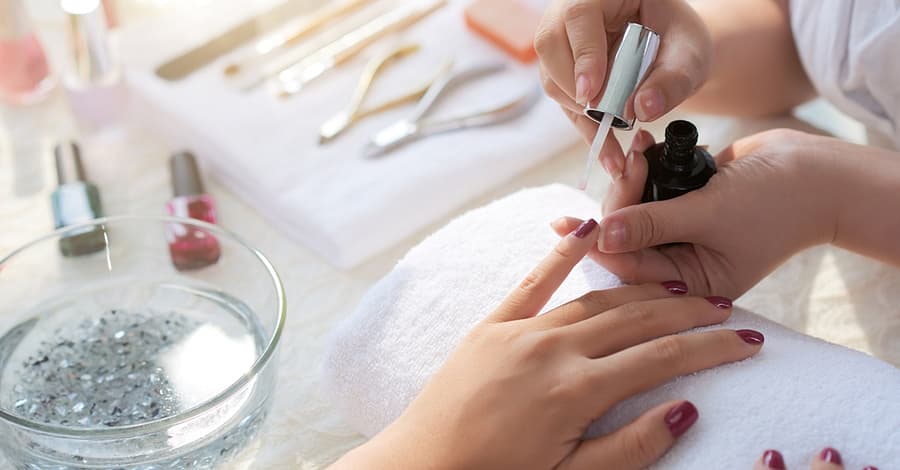 Get Classic Or Gelish Manicure & Pedicure W/W/O Hair Wash & Blow-Dry Sharjah & N. Emirates other Shop Online at Dubai Trades 2
