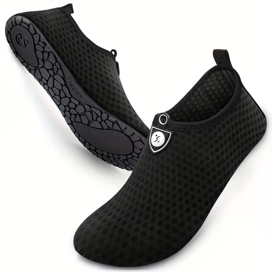 1 Pair Quick- Shoes – Lightweight, Breathable Mesh Beach Sandals For , Ideal For Swimming, Diving, Surfing & Yoga, Black With Textured Sole Design, Pool & Outdoor Use Clothing, Shoes & Jewelry Shop Online at Dubai Trades 2