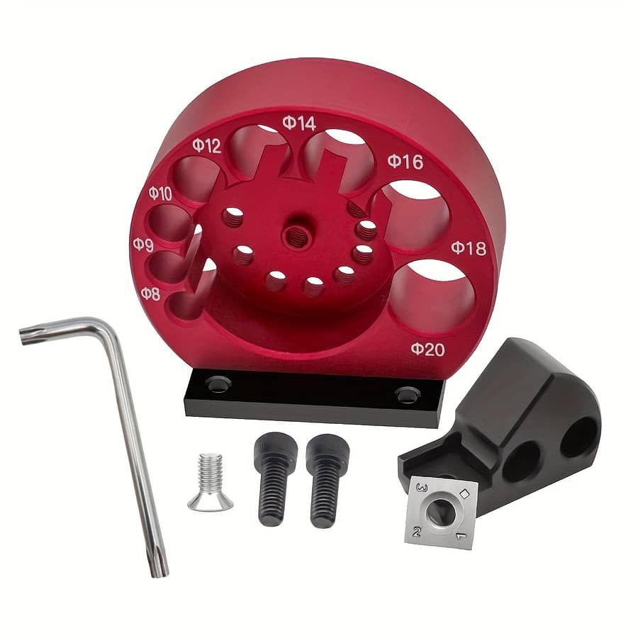 1 Set Dowel Maker Jig, 8-holes Adjustable Dowel Maker Jig 8mm-20mm With Carbide Blades Woodworking Electric Drill Milling Dowel Round Rod Auxiliary Tool Jig Accessories Shop Online at Dubai Trades 2