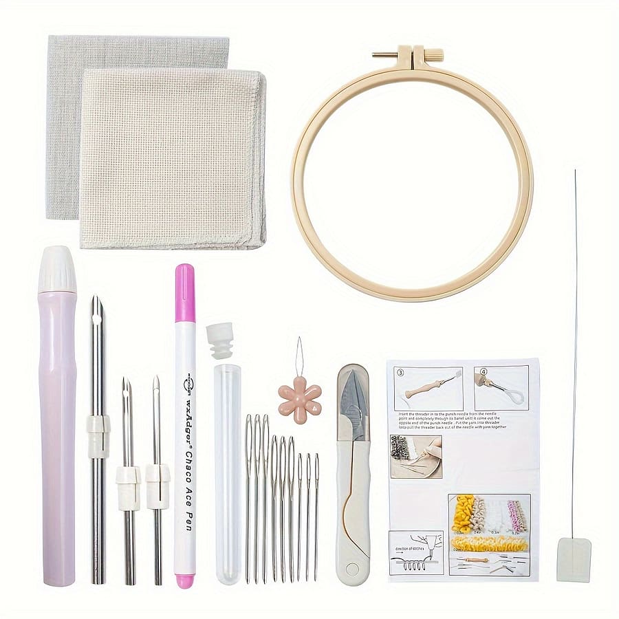 1 Set Needle Embroidery Kit With – Fantasy Theme Diy Tool Set, Mixed Color Metal Needlework Supplies Seasons Arts, Crafts & Sewing Shop Online at Dubai Trades 2