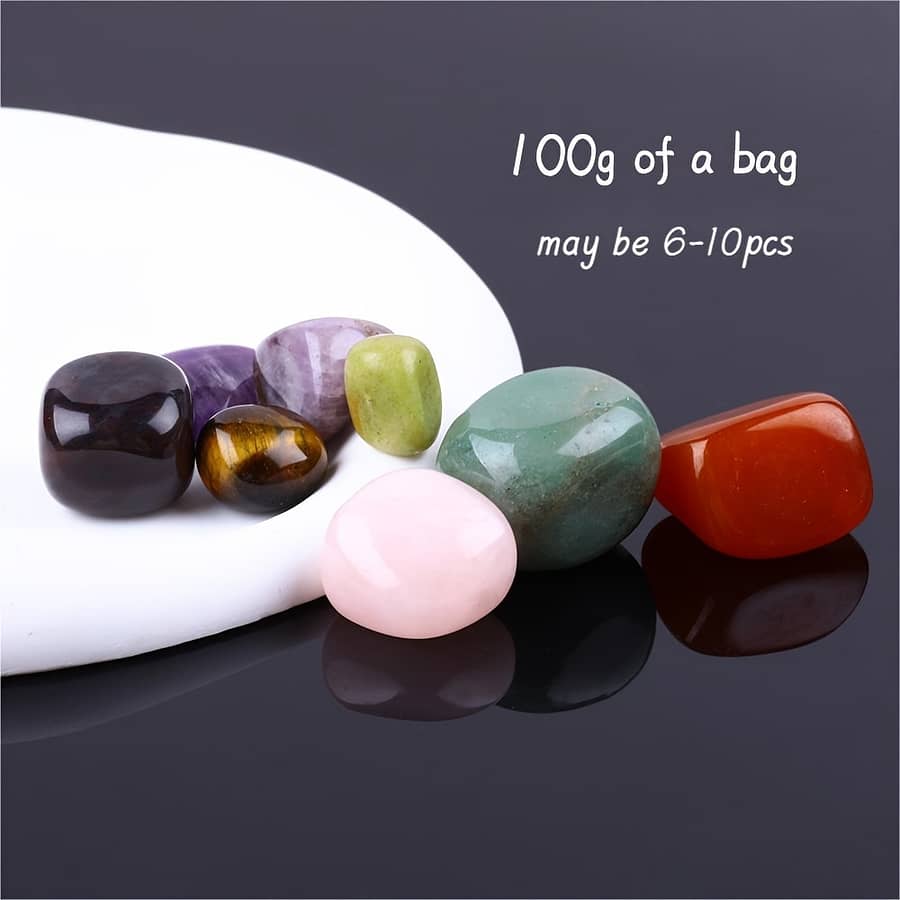 100g/bag Natural Tumbled Stones And Mix Color Crystals Bulk – Assorted Tumbled Polished Stones Rocks Gemstones For Home Decoration Clothing, Shoes & Jewelry Shop Online at Dubai Trades 2