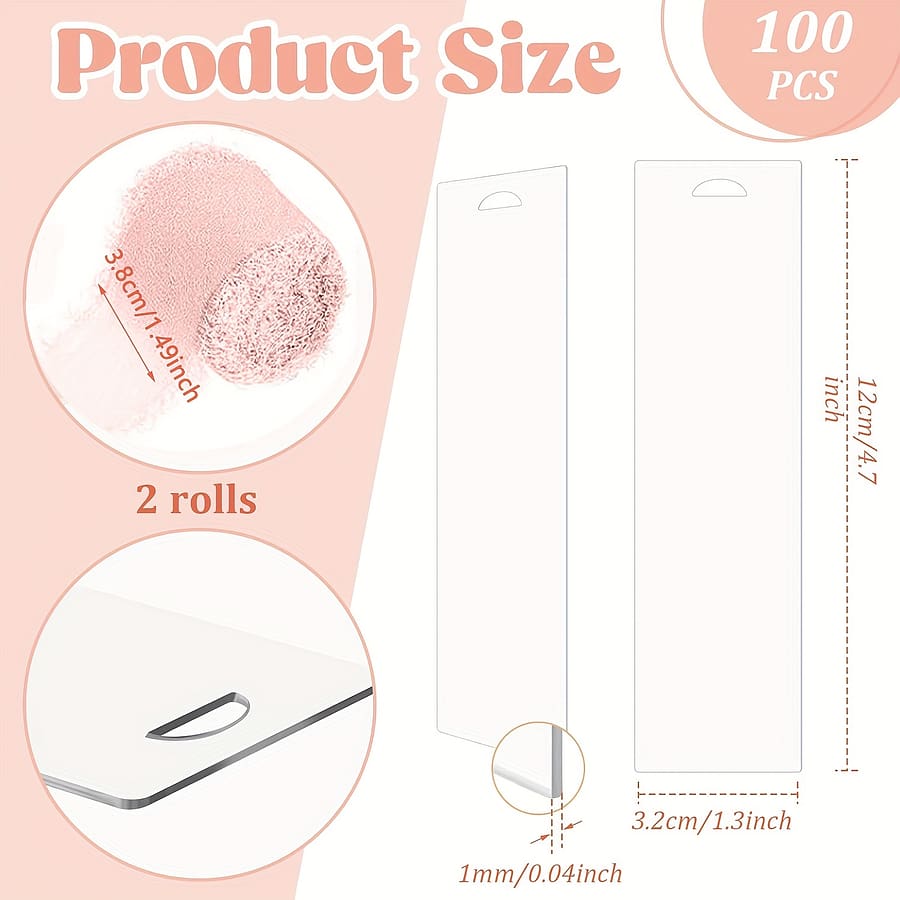 100pcs 2d Set Rectangular Acrylic Blank Bookmarks With 2 Rolls Of Light Pink Ribbon For Gift Tags Diy Crafts Exquisite Party Gifts Small Cards Book Covers & Book Accessories Shop Online at Dubai Trades 2