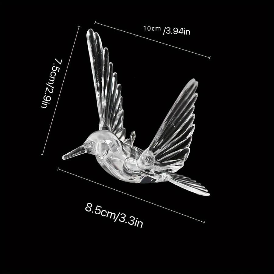 10pcs Acrylic Bird Pendants – Transparent Hanging Decorations For Weddings, Christmas Tree, Parties – No Electricity Needed, Easy To Hang Home & Kitchen Shop Online at Dubai Trades 2