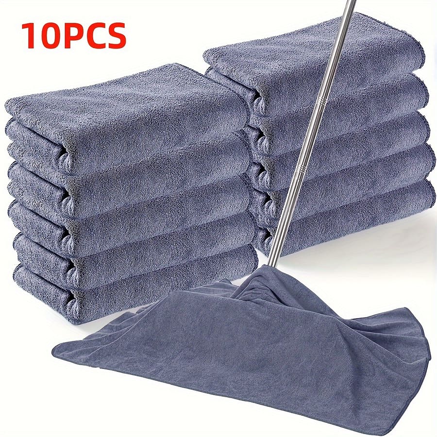 10pcs Microfiber Cleaning Cloth Floor Microfiber Towel Reusable Bathroom Washable Free Lint Free Cloth Rag For Squeegee Mop Floor Window Housekeeping Cleaning Cloths Shop Online at Dubai Trades 2