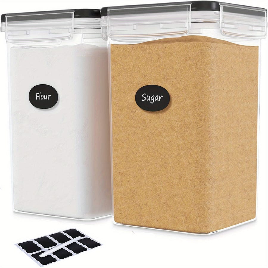 1/2pcs Large Airtight Food Storage Containers 5.2l / 176oz, Bpa Free Plastic Food Storage Canisters For Spaghetti, Flour, Sugar, Baking Supplies, Dishwasher Safe Food Jars & Canisters Shop Online at Dubai Trades 2