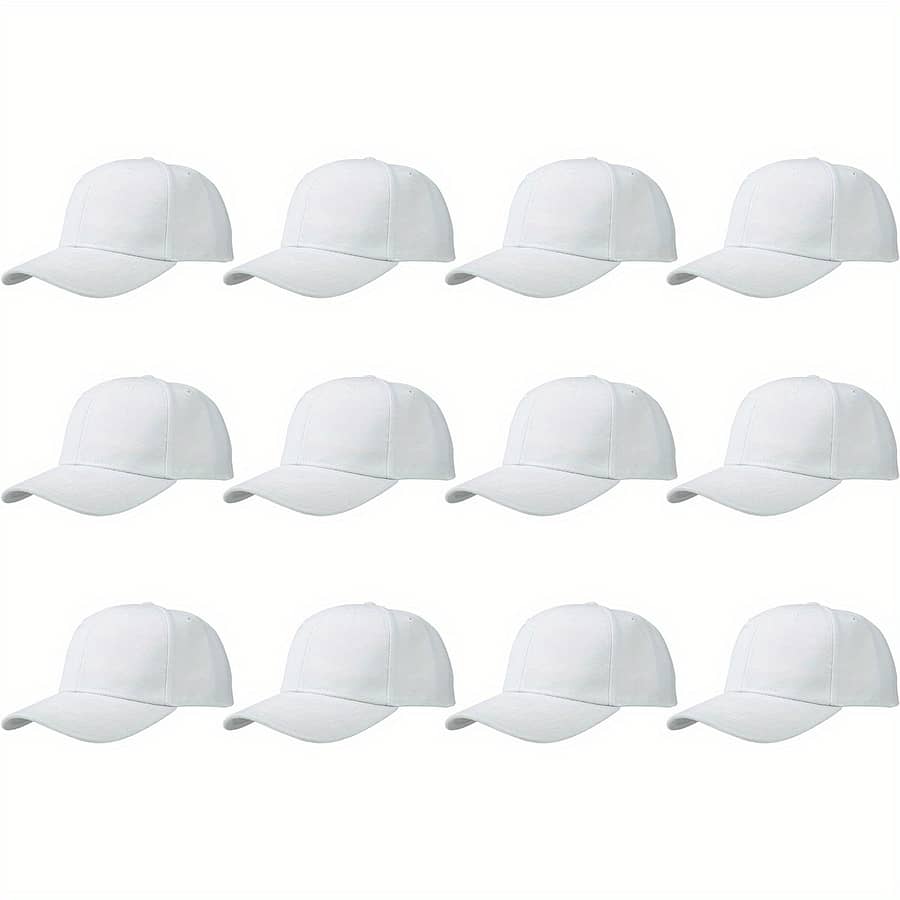 12pcs Plain Blank Baseball Caps Adjustable Back Strap Accessories Shop Online at Dubai Trades 2