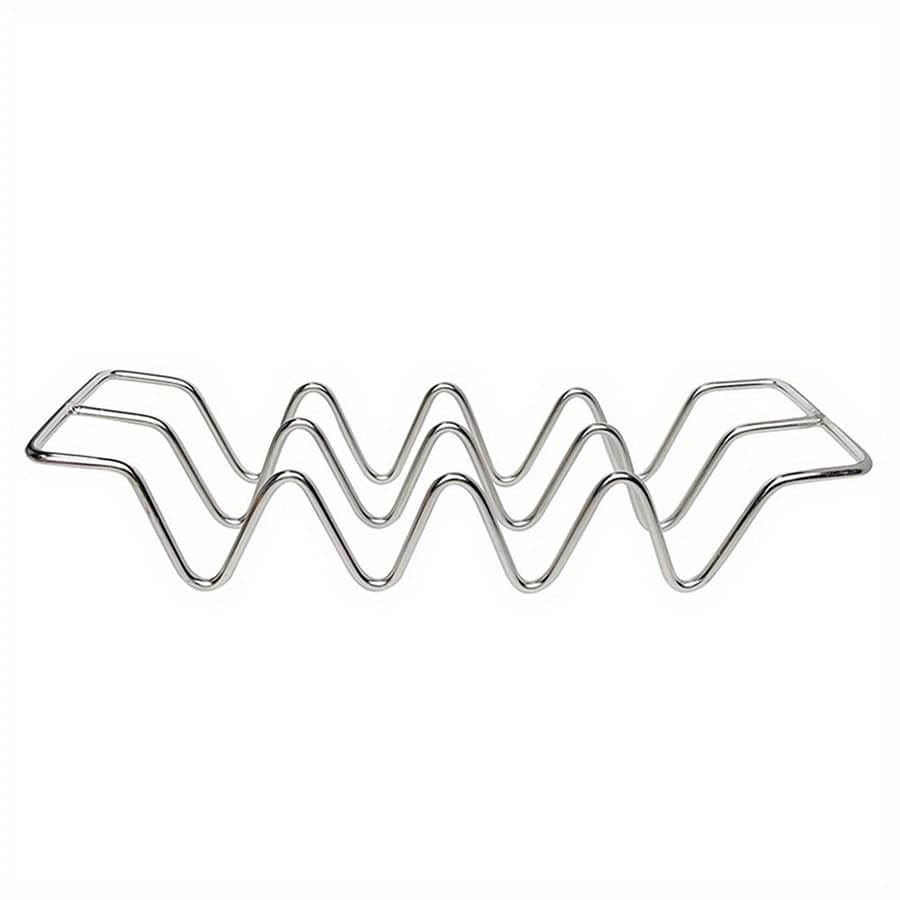 1/4pcs Stainless Steel Taco Shell Holder, 4-fried Cornbreads Capacity, Oven & Grill Safe Taco Tray For Mexican Rolls, Baking And Tableware Dining & Entertaining Shop Online at Dubai Trades 2