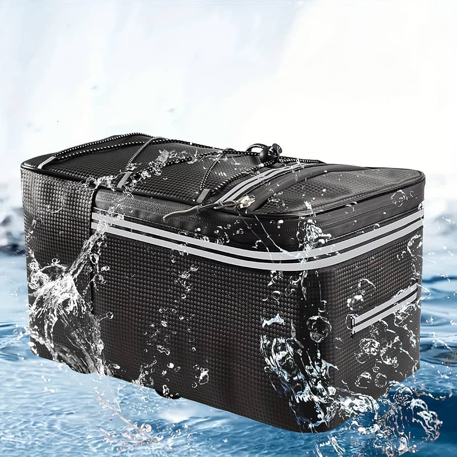 15l Waterproof Pu Bicycle Bag – Rear Seat Cargo Carrier For Electric & Mountain Bikes With Multiple Compartments, Mesh , And Zipper Closures Bike Travel Cases Shop Online at Dubai Trades 2