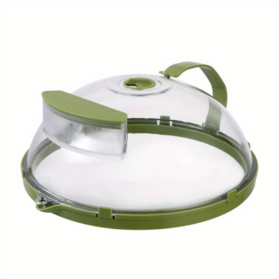 1pc 10″ Clear Microwave Splatter Guard With Green Handle – Food Cover & Water Steamer Lid, Heat-resistant, Keeps Meal Warm, Ideal For Salmon & Veggies, Microwave Food Cover Food Service Equipment & Supplies Shop Online at Dubai Trades 2