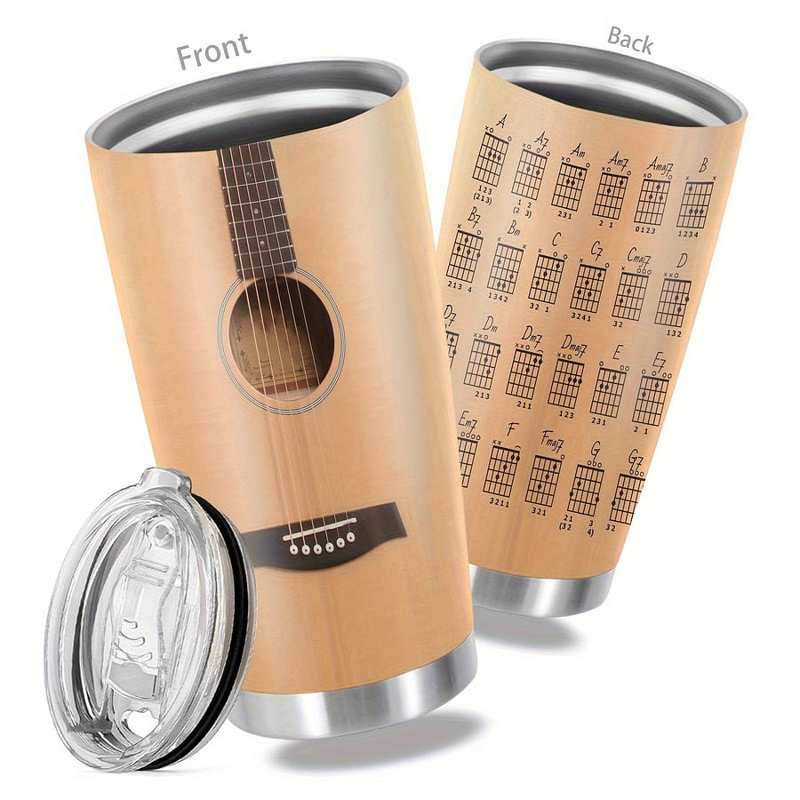 1pc, 20oz Cup Stainless Steel , Guitar And Print Double Wall Vacuum Insulated Travel Mug, Gifts , Relatives And Cups & Mugs Shop Online at Dubai Trades 2