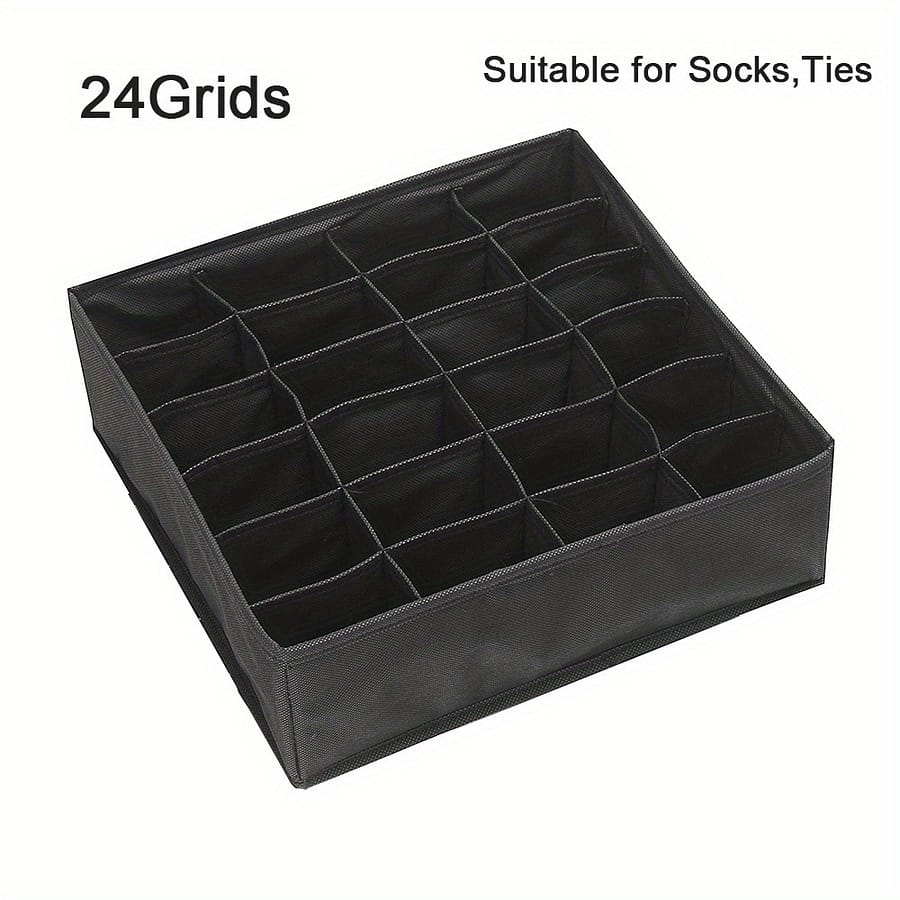 1pc 24 Cells Sock Underwear Organizer Divider, Fabric Foldable Cabinet Closet Organizer And Storage Box, For Storing Socks, Underwear, Ties Halloween, Christmas Gift Baby Products Shop Online at Dubai Trades 2